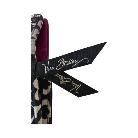 Vera Bradley Canterberry Magenta Wallet Retired Pattern 5.5" Tri Fold Snap Close - Picture 8 of 12